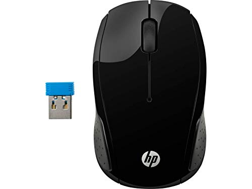 HP 200 - Souris Sans Fil Noire (USB, 1000 DPI, Ambidextre)
